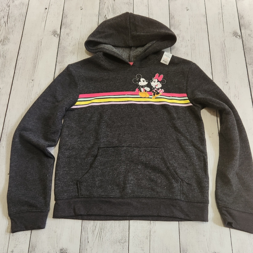 NWT Disney Minnie and Mickey Mouse Super Soft hooded sweatshirt size 10
